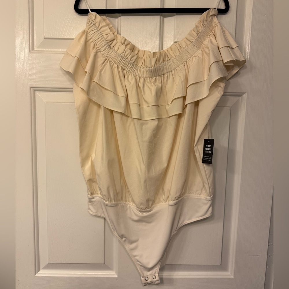 EXPRESS Off the Shoulder Bodysuit